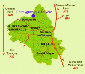 Entraygues-sur-Truyère in the heart of the north Aveyron