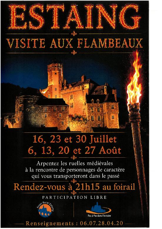 Les visites nocturnes aux flambeaux d'Estaing Les visites nocturnes aux flambeaux d'Estaing