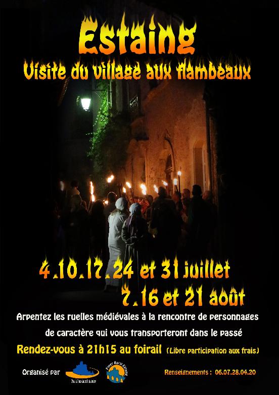 Les visites nocturnes aux flambeaux d'Estaing Les visites nocturnes aux flambeaux d'Estaing