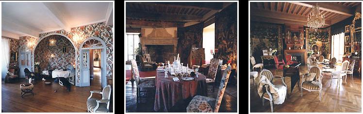 La chambre du peintre Henri de Toulouse-Lautrec - Vue de la grande salle du château du Bosc - Le grand salon du château du Bosc
