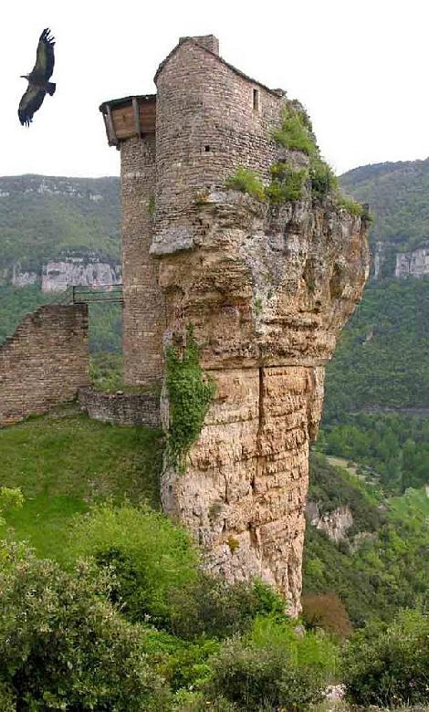 Le château de Peyrelade, bâti sur un promontoire rocheux sur la commune de Rivière sur Tarn, fut l'une des plus importantes forteresses du Rouergue.