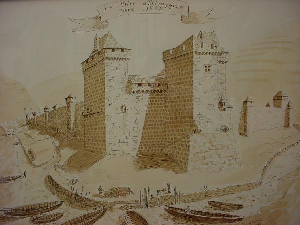 Entraygues fortifié en 1588 - Bernard GRATIO